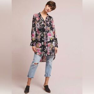 Anthropologie Maeve floral Autumnal Tunic top